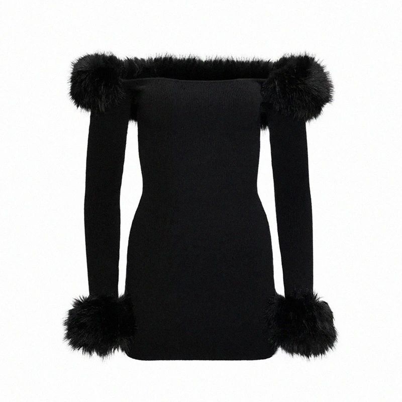 Long-Sleeve Dress with Adjustable Shoulder Straps