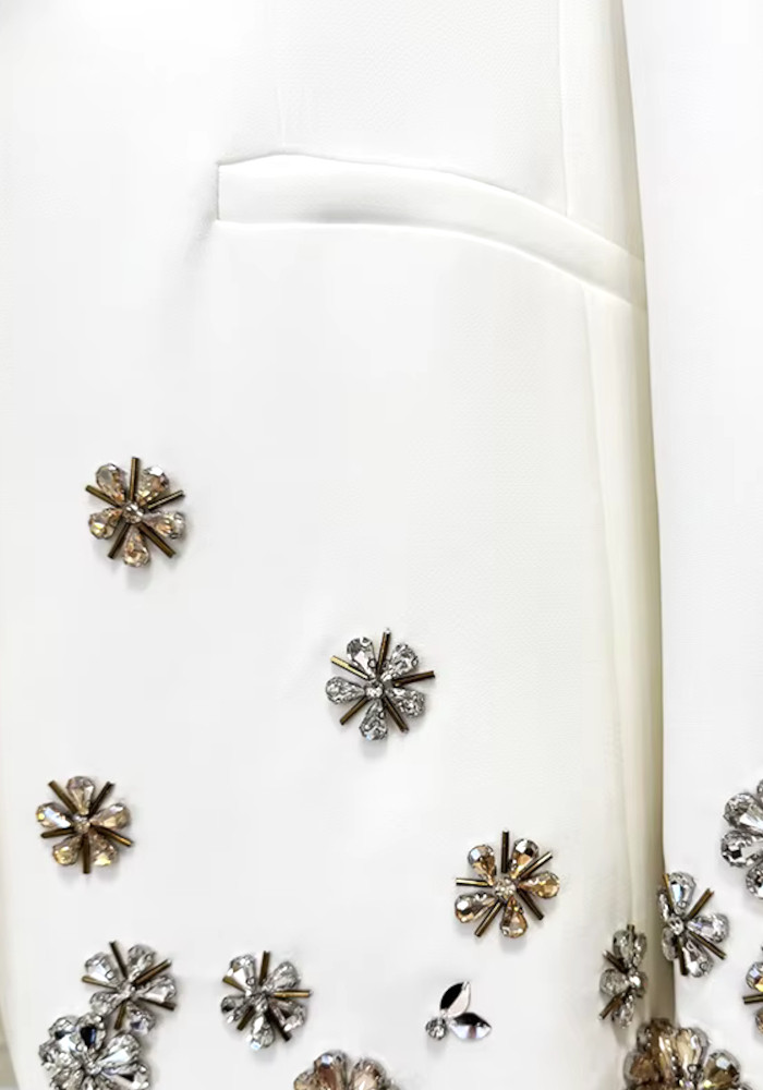 Crystal Flower Suit White 9