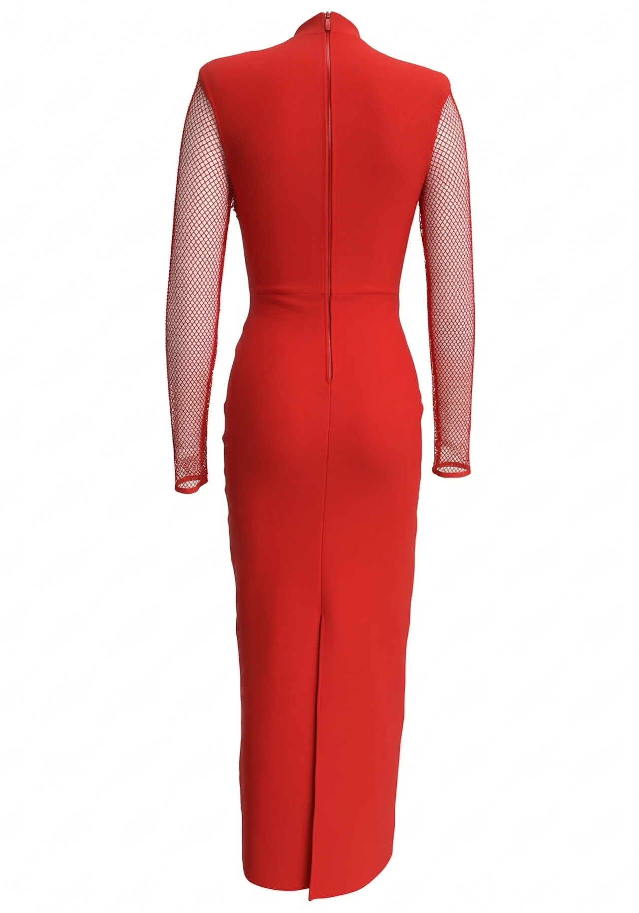 Long Sleeve Crystal Floral Detail Maxi Dress Red 7 Long Sleeve Crystal Floral Detail Maxi Dress Red 7