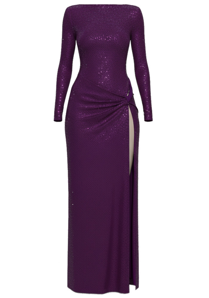 Long Sleeve Sparkly Maxi Dress