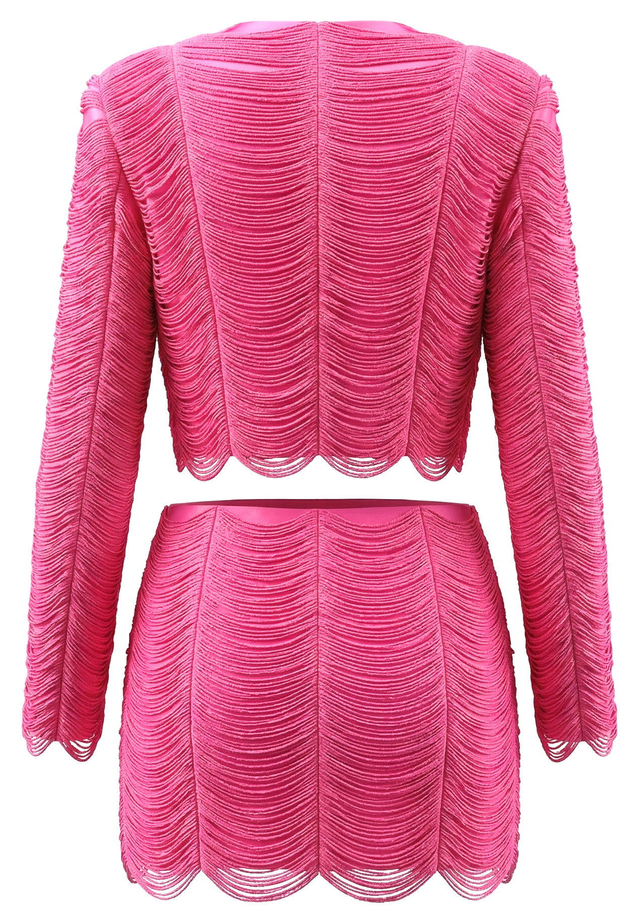 Long Sleeve Suit Hot Pink 10