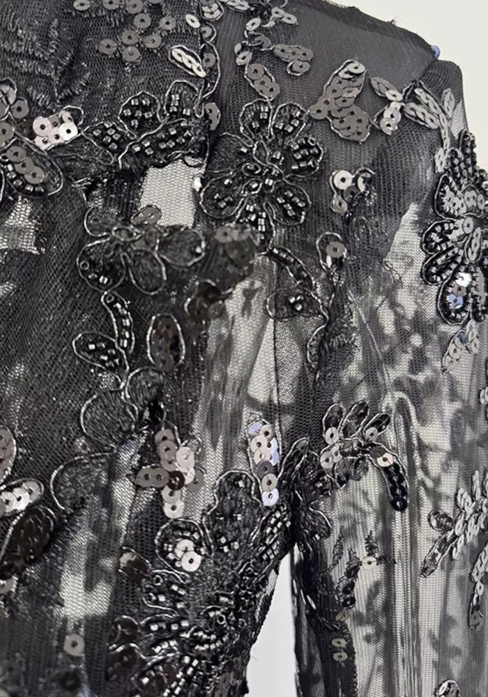 Sequin Lace Suit Black 9